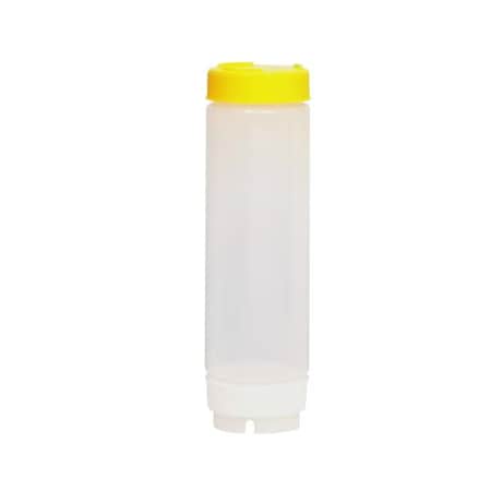 Tablecraft 24 oz Invertatop™ Squeeze Bottle with Yellow Cap 24SVYEC